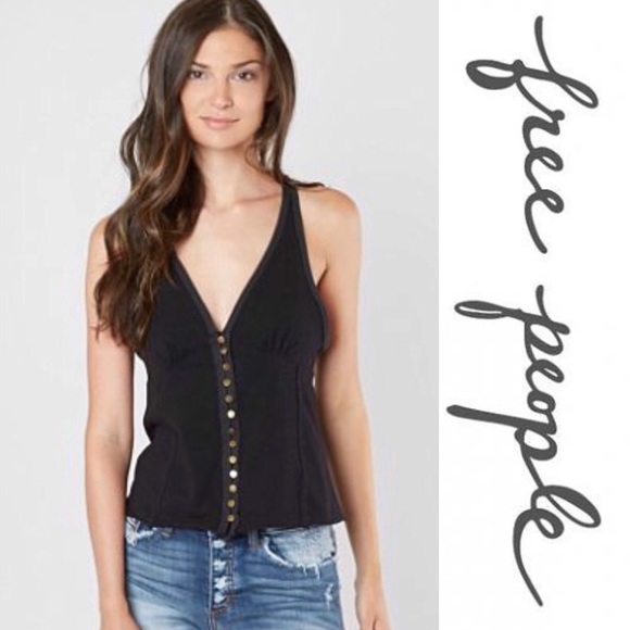 Free People Tops - 1 Left! 🎉 Free People Black Halter Tank